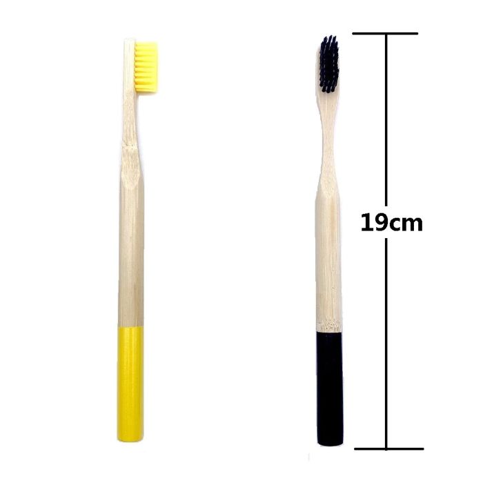 Кольорова бамбукова зубна щітка