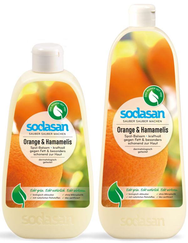 Sodasan Органічний бальзам-концентрат для миття посуду Апельсин-Гамамеліс