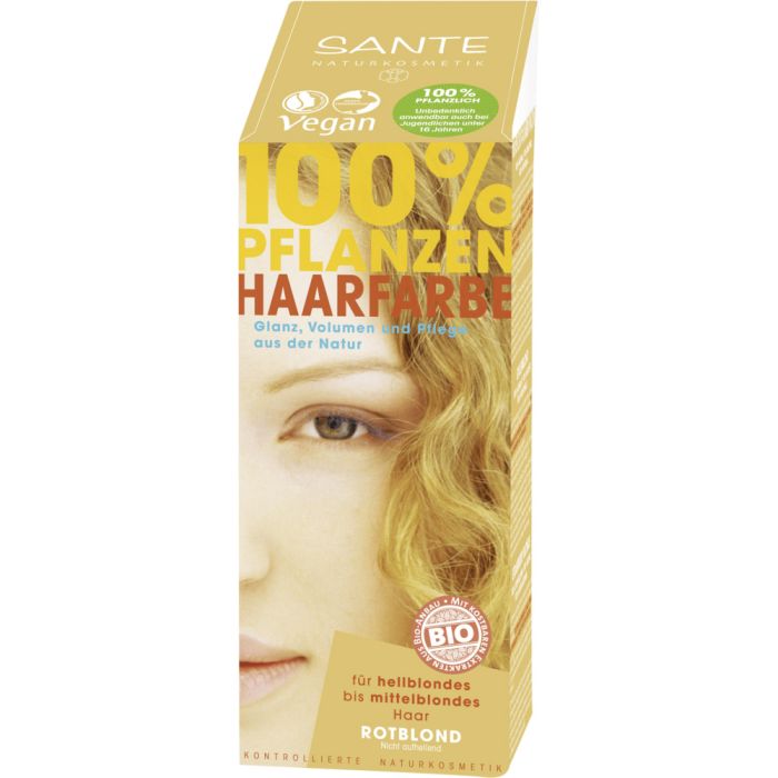 Sante БІО-Фарба-порошок для волосся рослинна Полуничний Блонд