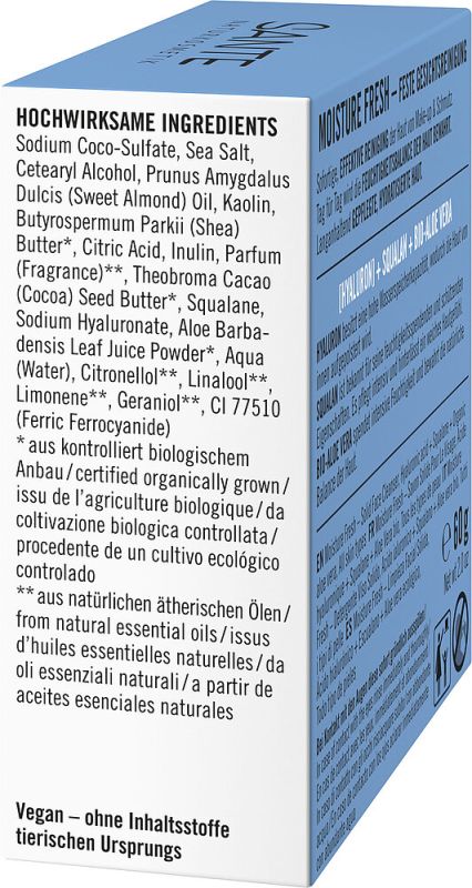 Sante БІО-Засіб твердий MOISTURE FRESH для вмивання обличчя з гіалуроновою кислотою
