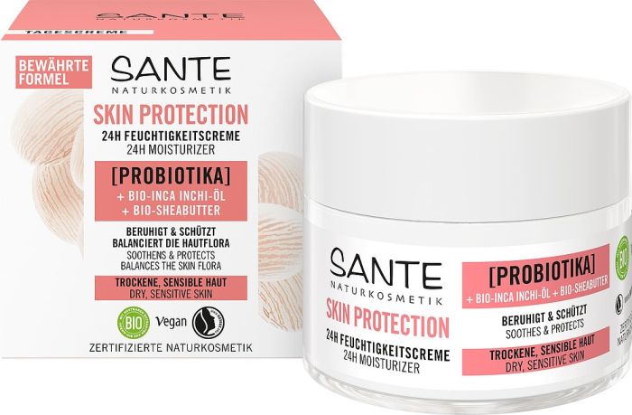 БІО-Крем SKIN PROTECT для сухої та чутливої шкіри обличчя 24г-Захист та Зволоження з Інка Інчі та пробіотиками