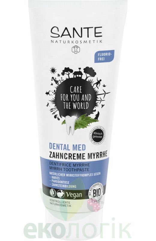 Sante БИО-Паста зубная травяная Мирра, без фтора
