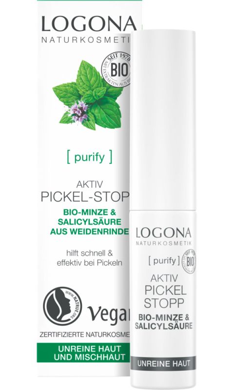 Logona БІО-Засіб антибактеріальний СТОП-ПРИЩІ для проблемної шкіри М'ята і Саліцилова кислота з кори Верби