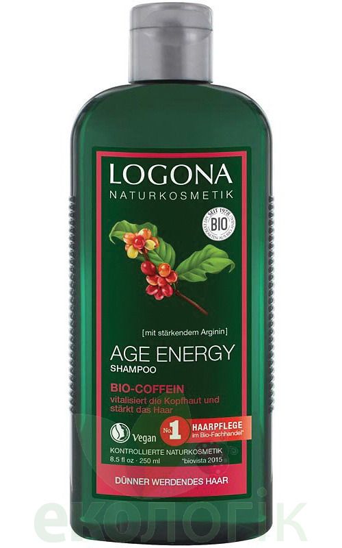 Logona БИО-Шампунь Укрепление и Рост для волос с возрастными изменениями с Кофеином