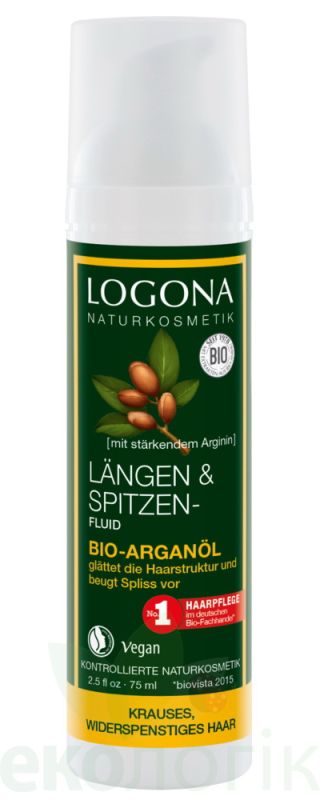 Logona БІО-Флюїд-вирівнювач для ламкого неслухняного волосся з Аргановою олією