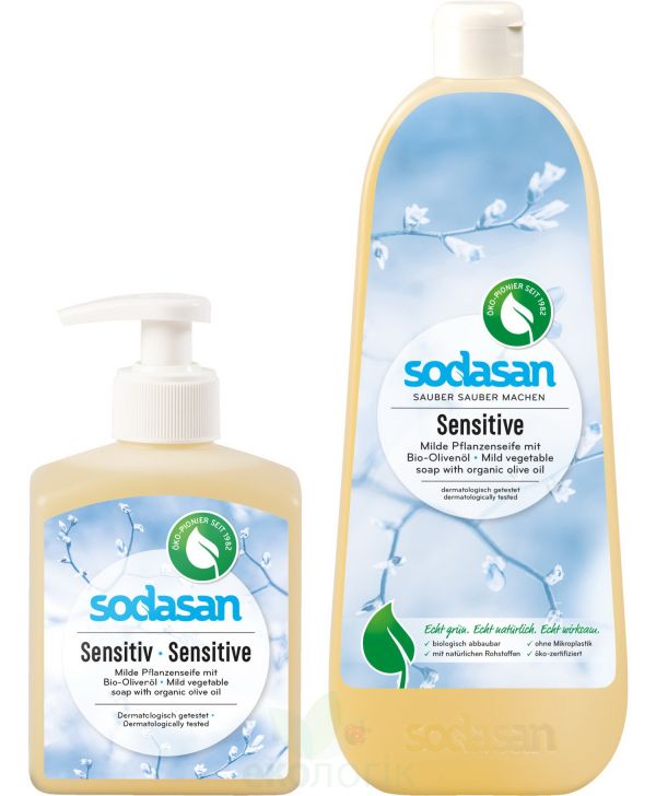 Sodasan Рідке мило Sensitive для чутливої та дитячої шкіри
