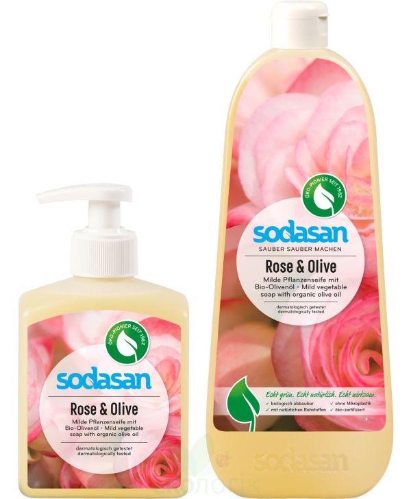 Sodasan Рідке мило тонізуюче Троянда та Оливка