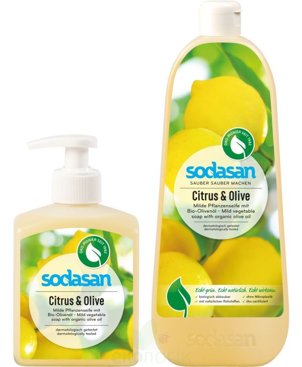 Sodasan Рідке мило бактерицидне Цитрус та Оливка