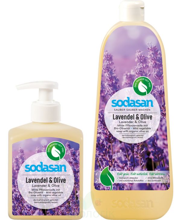 Sodasan Рідке мило заспокійливе Лаванда та Оливка