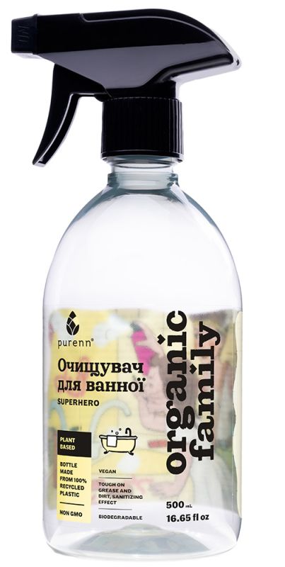 Organic Family Натуральний універсальний очищувач для ванної кімнати з Горобиною та Лимоном