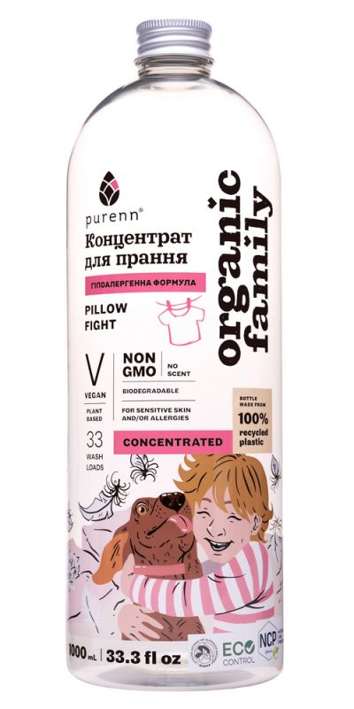 Organic Family Натуральний рідкий засіб-концентрат Pillow Flight універсальний, без запаху