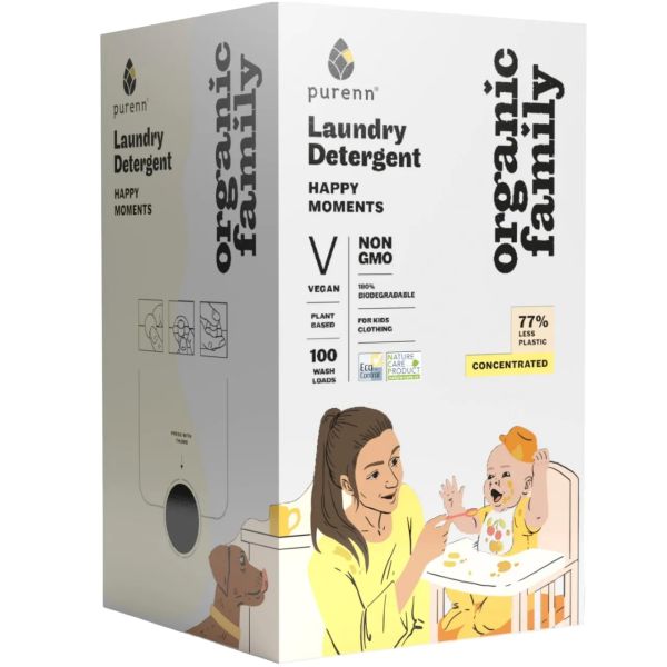 Organic Family Натуральний рідкий засіб-концентрат Happy Moments для прання дитячих речей з Ромашкою