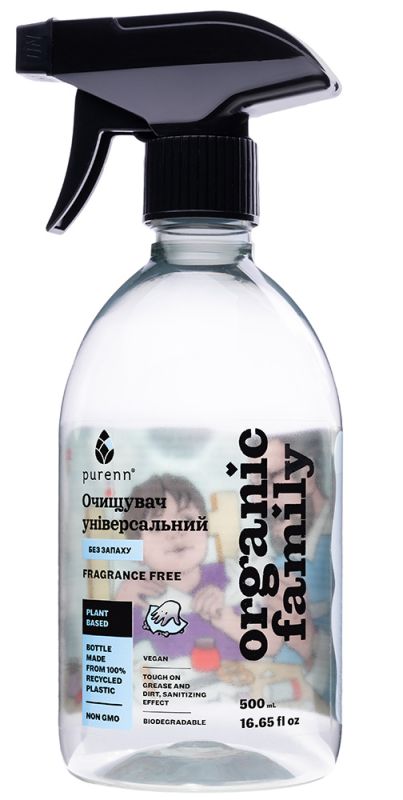 Organic Family Натуральний універсальний очищувач, неароматизований