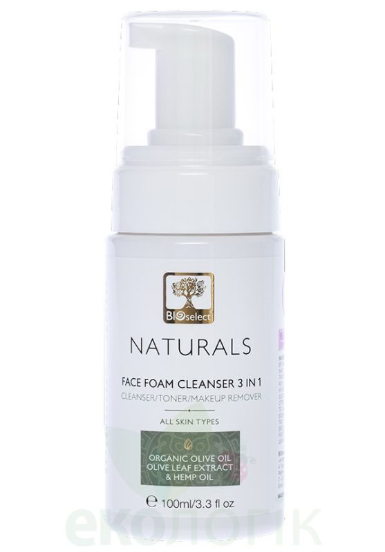 BIOselect Naturals Очищуюча пінка для вмивання 3в1
