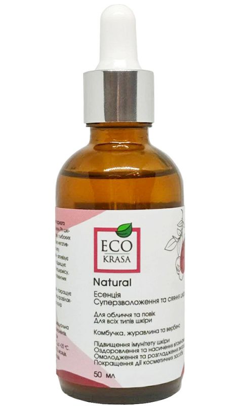 EcoKrasa Есенція — суперзволоження та сяяння шкіри для обличчя та повік