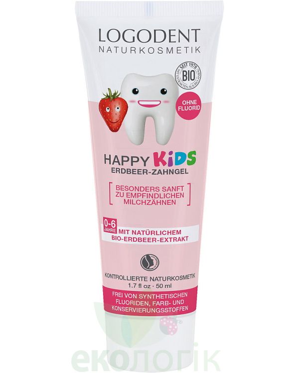 Logona БІО-Гель зубний для дітей Полуниця (0-6 років)