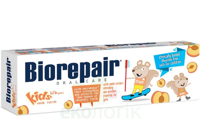 BioRepair Дитяча зубна паста Веселе мишеня — Персик (з 0 до 6 років)