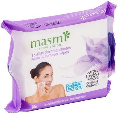 Masmi Органічні вологі серветки для видалення макіяжу