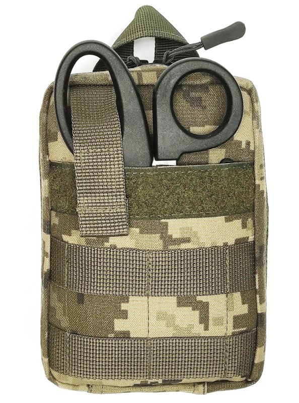 Аптечка тактична військова Аскет Росомаха з системою швидкого скиду, піксель