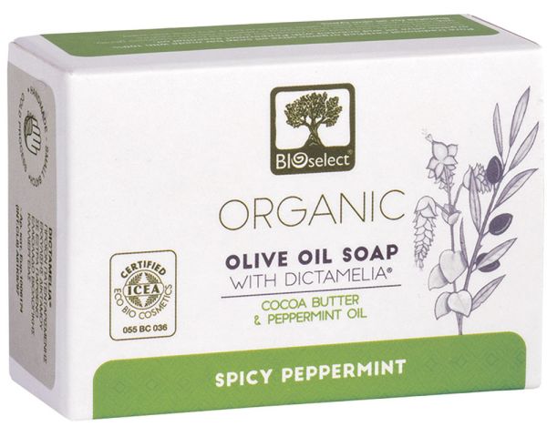 BIOselect Натуральне оливкове мило з маслом какао та м'ятою