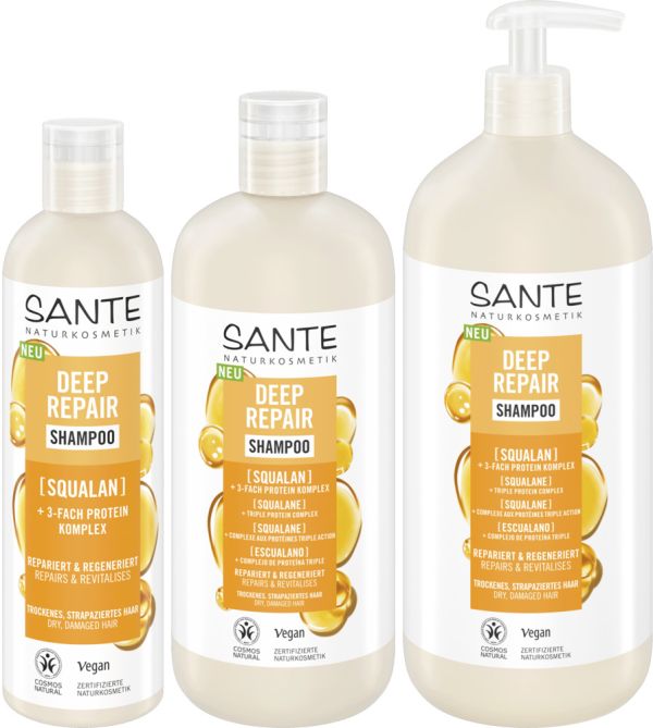 Sante БІО-Шампунь Deep Repair для відновлення сухого пошкодженого волосся зі Скваланом