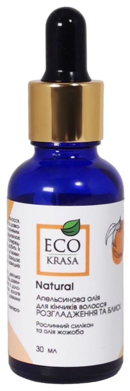 EcoKrasa Апельсинова олія для кінчиків волосся Розгладження та блиск
