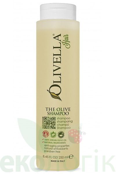 OLIVELLA Шампунь для зміцнення волосся на основі оливкового екстракту