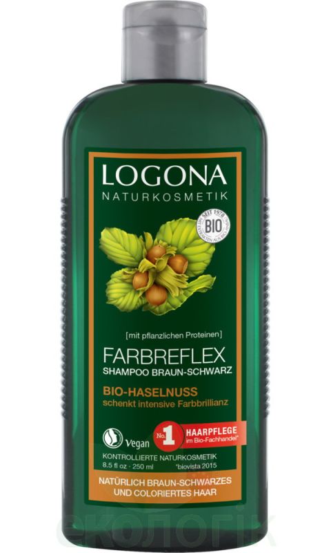 Logona Шампунь для окрашенных темно-коричневых волос Орех