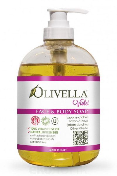 OLIVELLA Жидкое мыло для лица и тела Фиалка на основе оливкового масла
