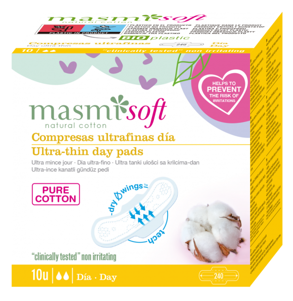 Masmi Денні прокладки Soft для нормальних виділень, з крильцями