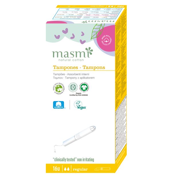 Masmi Органічні тампони Regular з аплікатором для помірних виділень