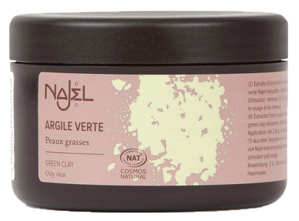 Najel Порошок зеленої глини для жирної та комбінованої шкіри