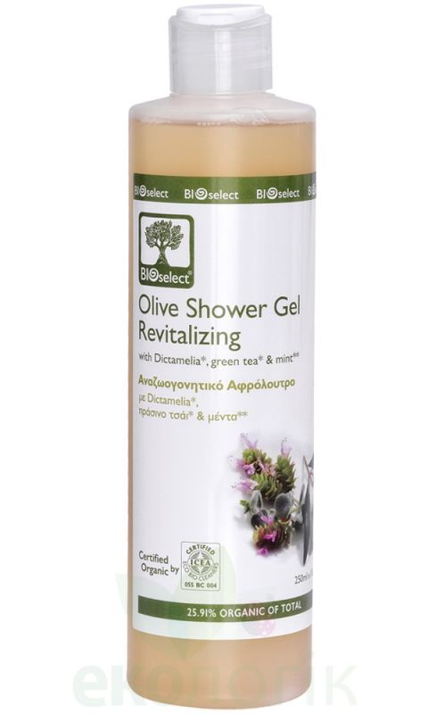 BIOselect Organic Освіжаючий гель для душу з олією м'яти та зеленим чаєм