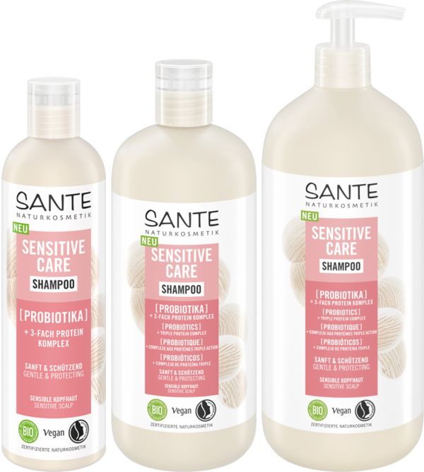 Sante БІО-Шампунь Sensitive Care для захисту чутливої шкіри голови з пробіотиками