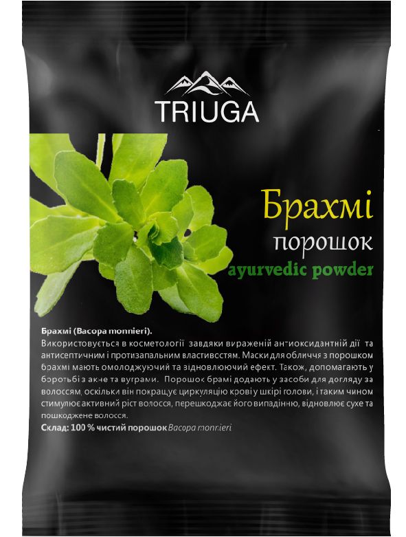 Триюга Натуральный аюрведический порошок Брахми