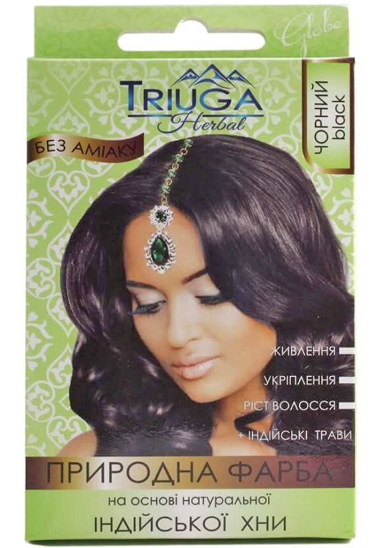 Триюга Хербал Краска для волос на основе хны – Черная
