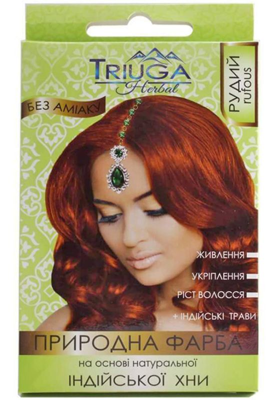 Триюга Хербал Краска для волос на основе хны – Рыжий